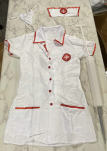 Disfraz Mujer De Enfermera Halloween Traje Y Cintillo Doctora Tallas