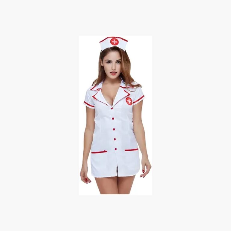 Disfraz mujer de enfermera halloween traje y cintillo doctor portada