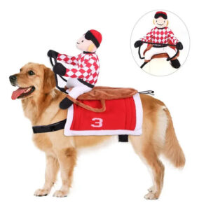 Disfraz Perro Halloween Jinete Cosplay Gato Mascotas Fiesta