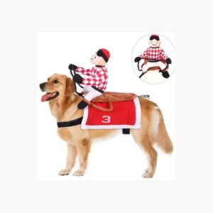 Disfraz Perro Halloween Jinete Cosplay Gato Mascotas Fiesta