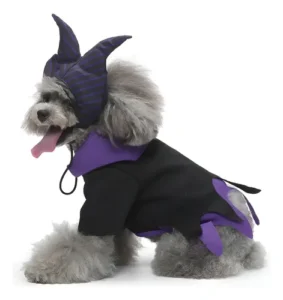 Disfraz Premium De Maléfica / Bruja Oscura Para Perro
