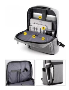Mochila Casual Resiste Al Agua Notebook 15'' Burdeo