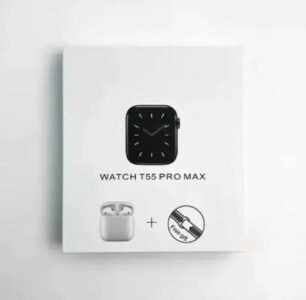 Smart Watch T55 Pro Max + Audífonos 2 correas