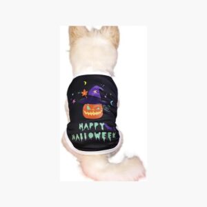 Traje Perro Happy Halloween Disfraz Tipo Polera Calabaza