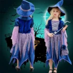 Vestido Elasticado Brujita Disfraz De Halloween Estilo Medieval Más