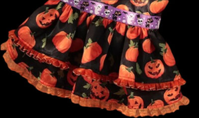 Vestido Halloween Calabazas Tallas Disfraz Perrita Perro