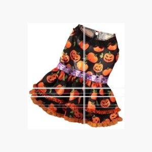 Vestido Halloween Calabazas Tallas Disfraz Perrita Perro
